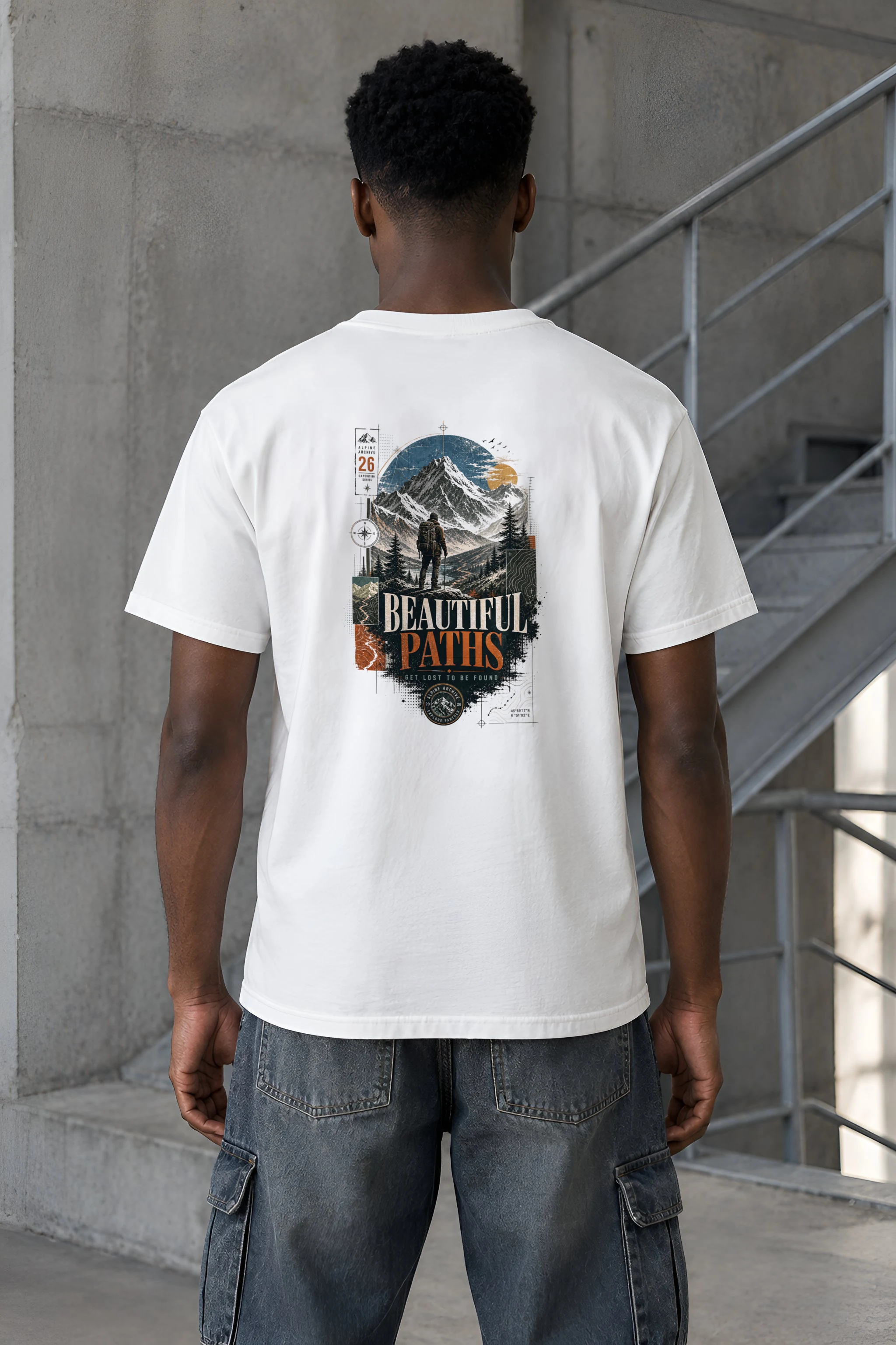 "Alpine Archive Expedition" Heavyweight Unisex Crewneck T-shirt