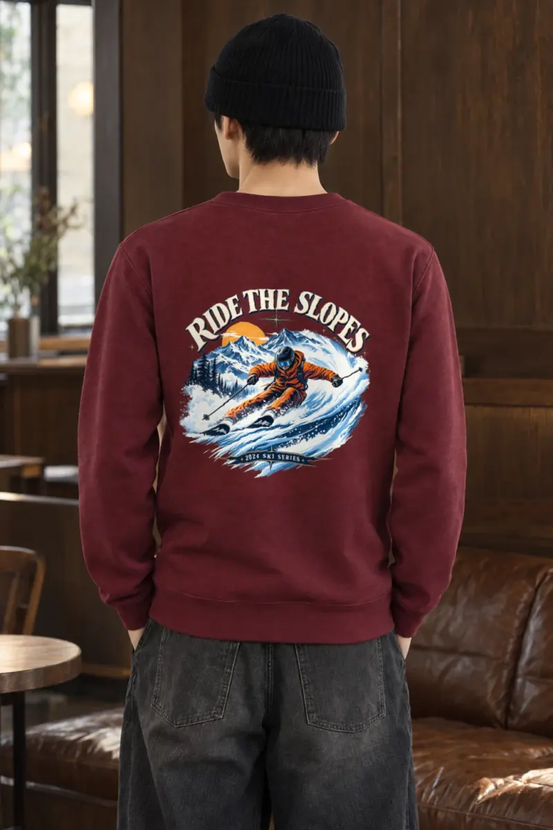 "Alpine Carve" Heavy Blend Unisex Crewneck Sweatshirt
