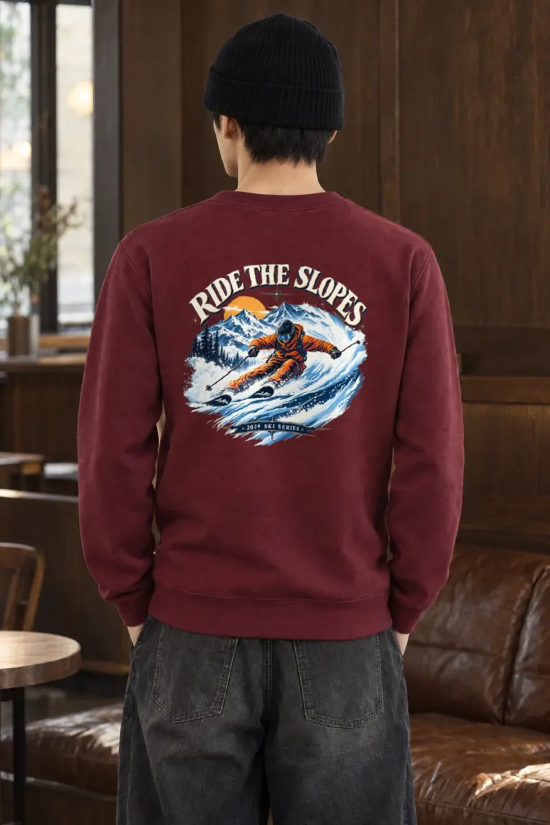 "Alpine Carve" Heavy Blend Unisex Crewneck Sweatshirt