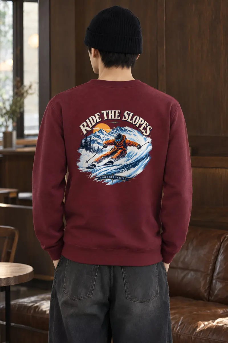 "Alpine Carve" Heavy Blend Unisex Crewneck Sweatshirt
