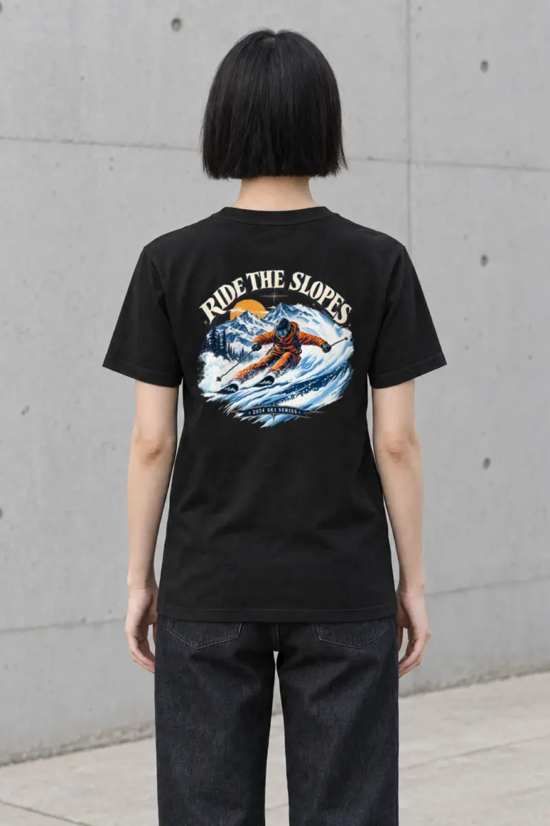 "Alpine Carve" Heavyweight Unisex Crewneck T-shirt | Gildan 5000