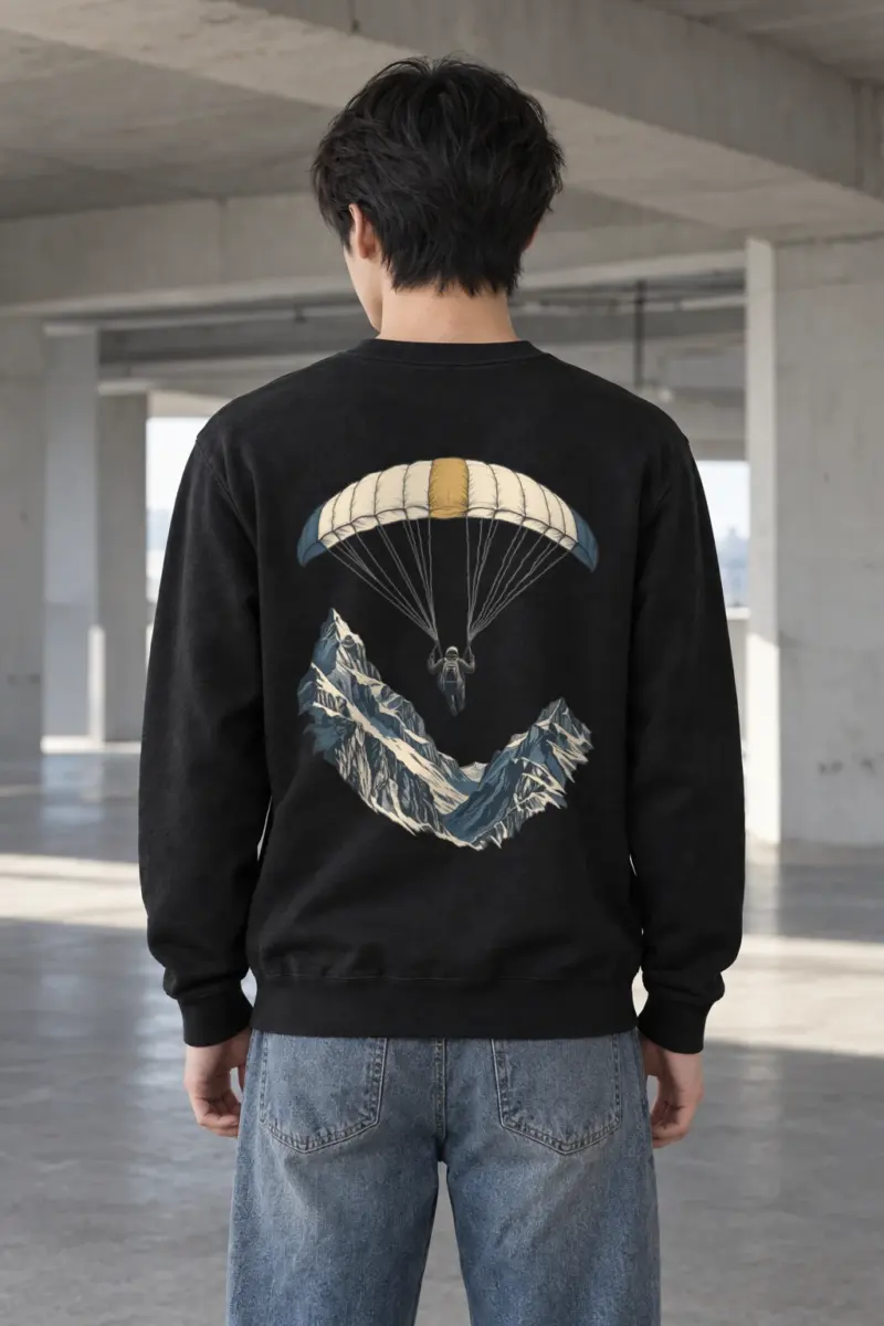"Alpine Descent" Heavy Blend Unisex Crewneck Sweatshirt