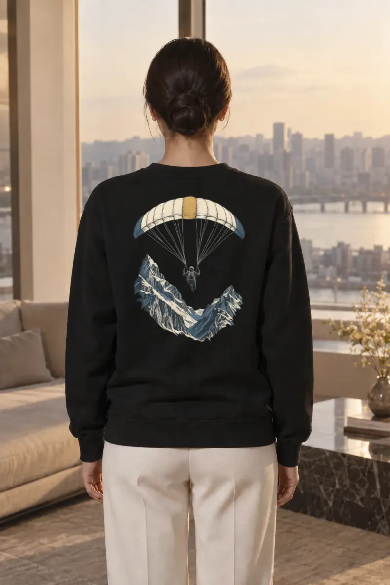 "Alpine Descent" Heavy Blend Unisex Crewneck Sweatshirt | Gildan 18000