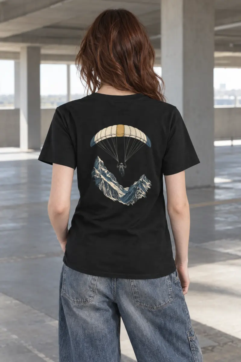 "Alpine Descent" Heavyweight Unisex Crewneck T-shirt