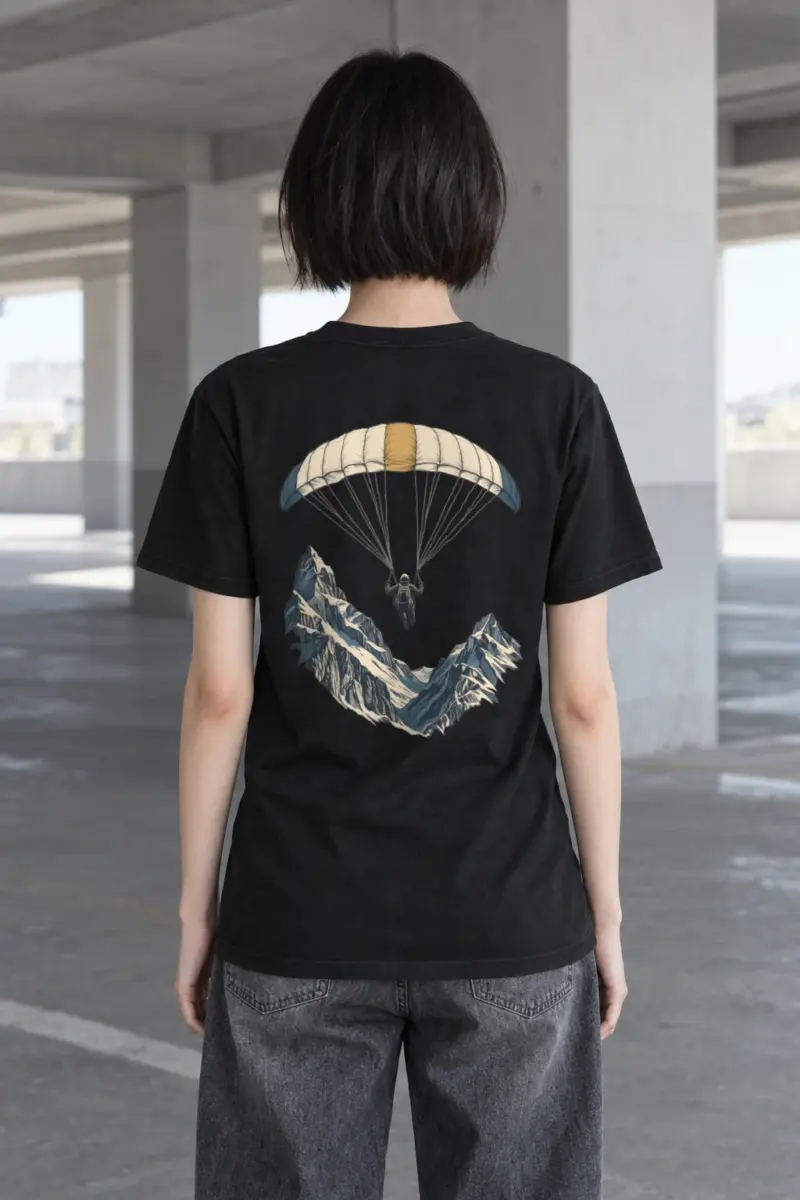 "Alpine Descent" Heavyweight Unisex Crewneck T-shirt