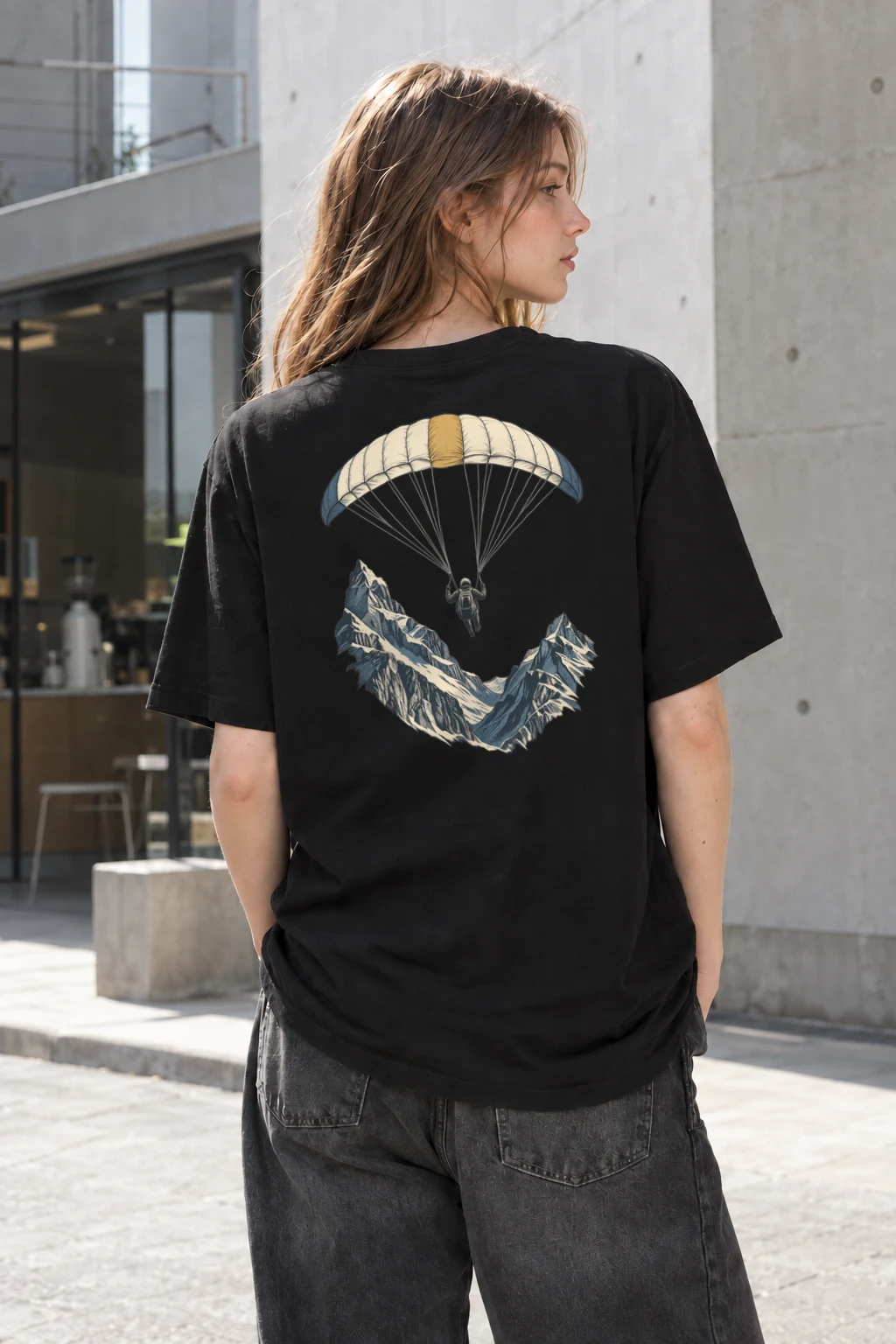 "Alpine Descent" Heavyweight Unisex Crewneck T-shirt | Gildan 5000