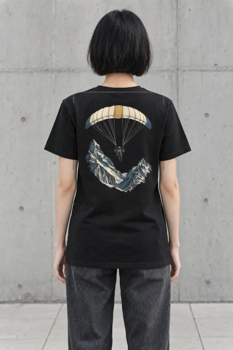 "Alpine Descent" Heavyweight Unisex Crewneck T-shirt