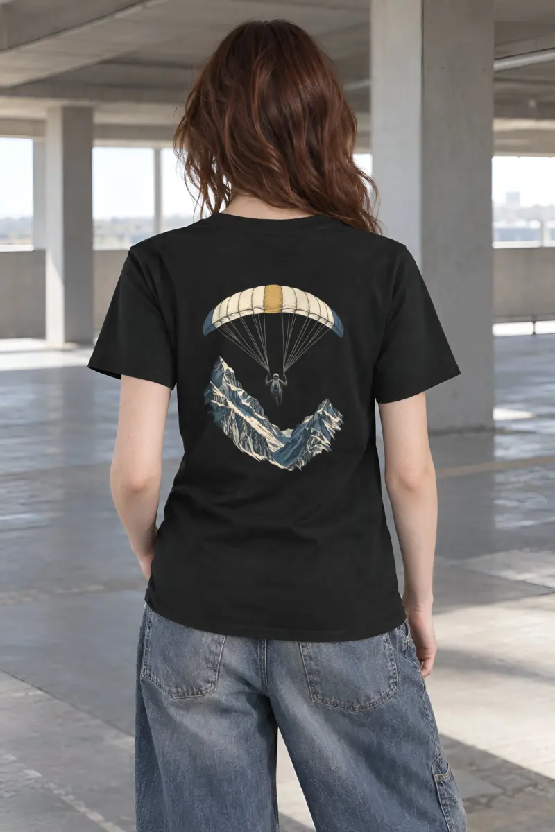 "Alpine Descent" Heavyweight Unisex Crewneck T-shirt