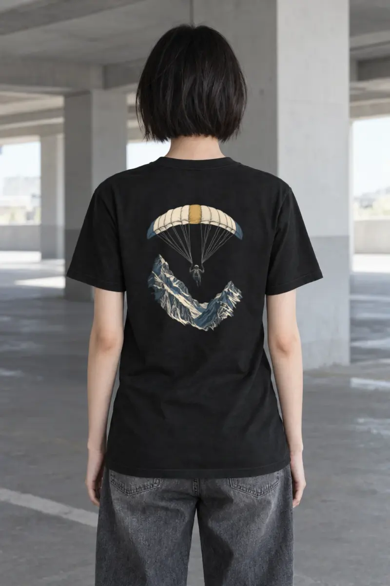 "Alpine Descent" Heavyweight Unisex Crewneck T-shirt