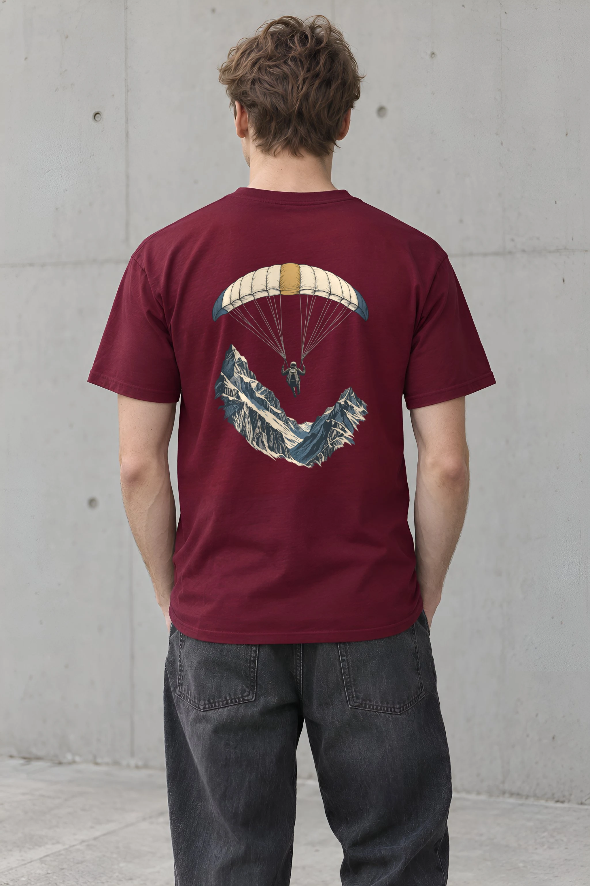 "Alpine Descent" Heavyweight Unisex Crewneck T-shirt