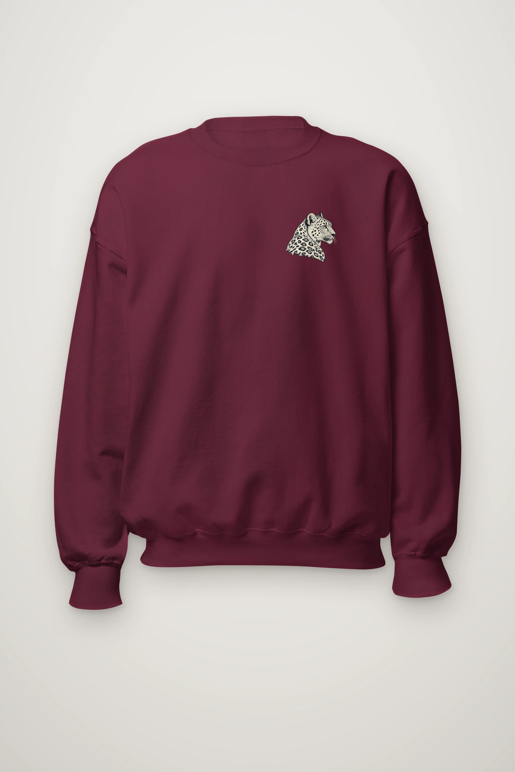 "Alpine Leopard Engraving" Heavy Blend Unisex Crewneck Sweatshirt