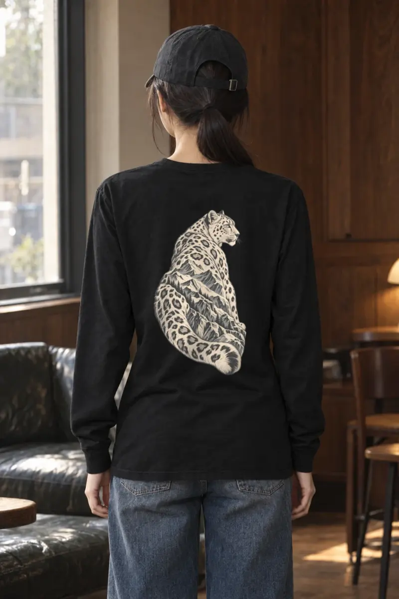"Alpine Leopard" Unisex Longsleeve T-shirt