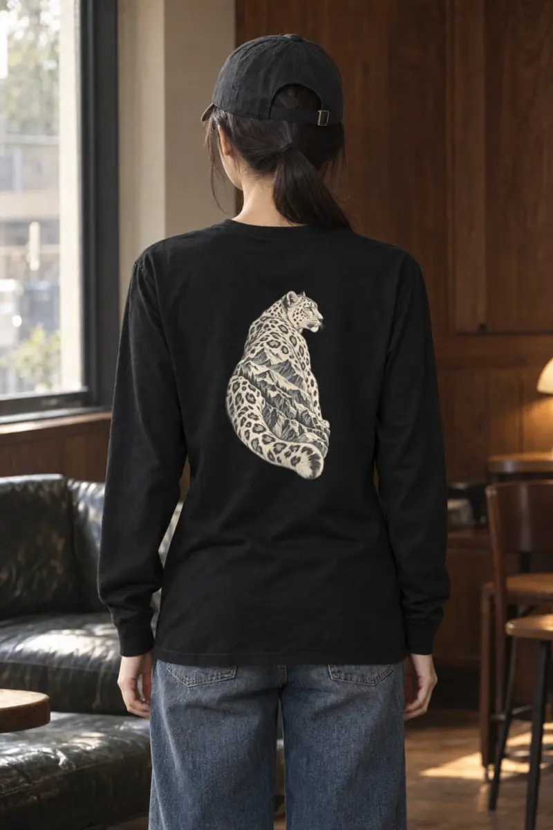 "Alpine Leopard" Unisex Longsleeve T-shirt