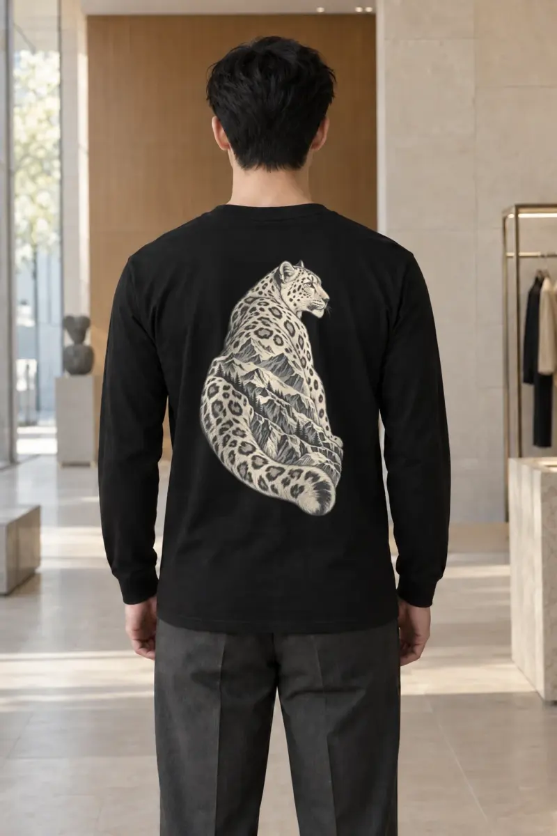 "Alpine Leopard" Unisex Longsleeve T-shirt | Gildan 2400
