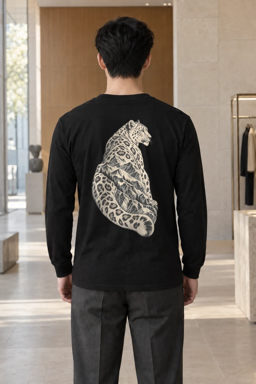 "Alpine Leopard" Unisex Longsleeve T-shirt | Gildan 2400
