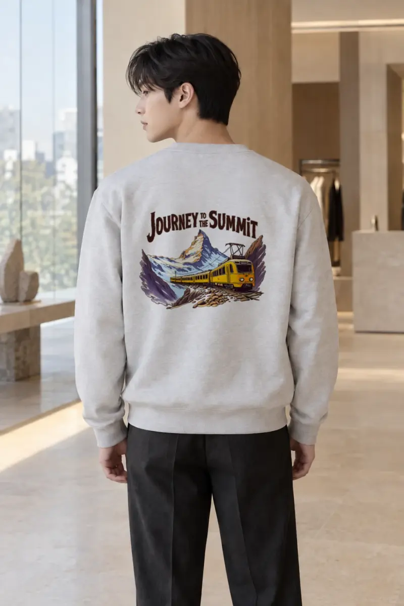 "Alpine Rail Emblem" Heavy Blend Unisex Crewneck Sweatshirt | Gildan 18000