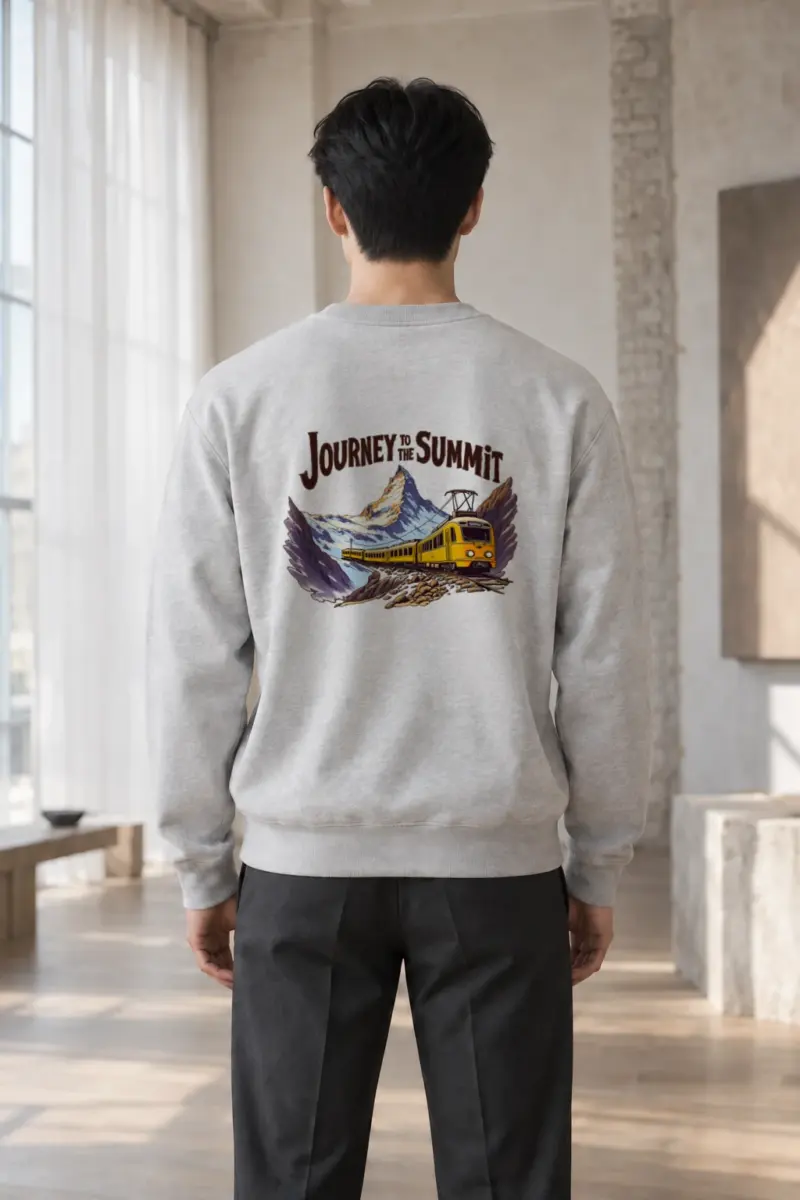 "Alpine Rail Emblem" Heavy Blend Unisex Crewneck Sweatshirt | Gildan 18000