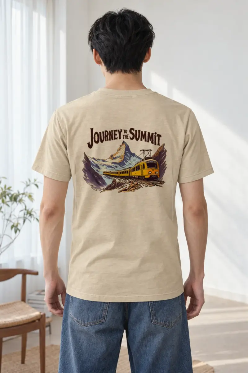"Alpine Rail Flight" Heavyweight Unisex Crewneck T-shirt