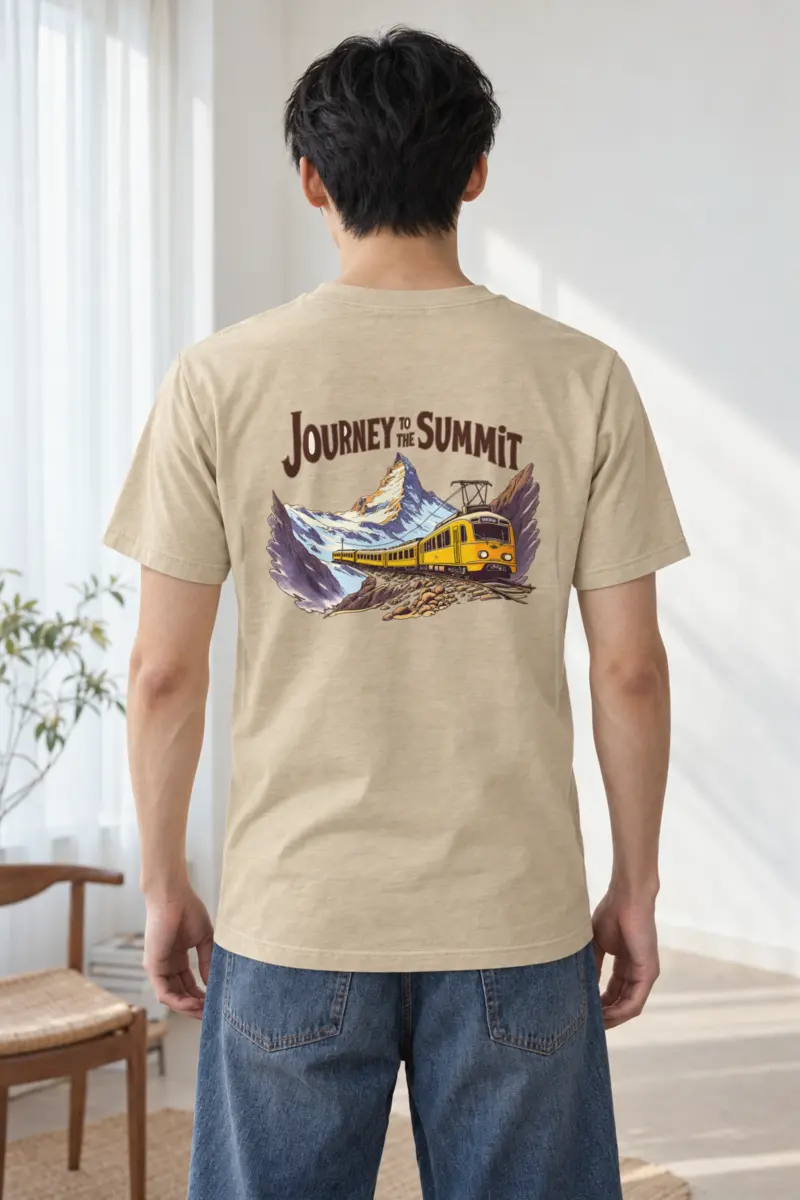 "Alpine Rail Flight" Heavyweight Unisex Crewneck T-shirt