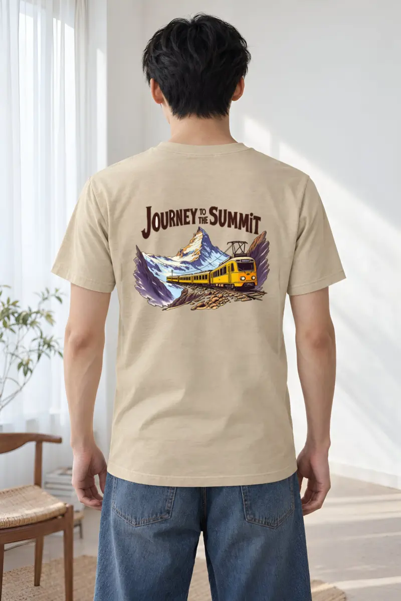 "Alpine Rail Flight" Heavyweight Unisex Crewneck T-shirt
