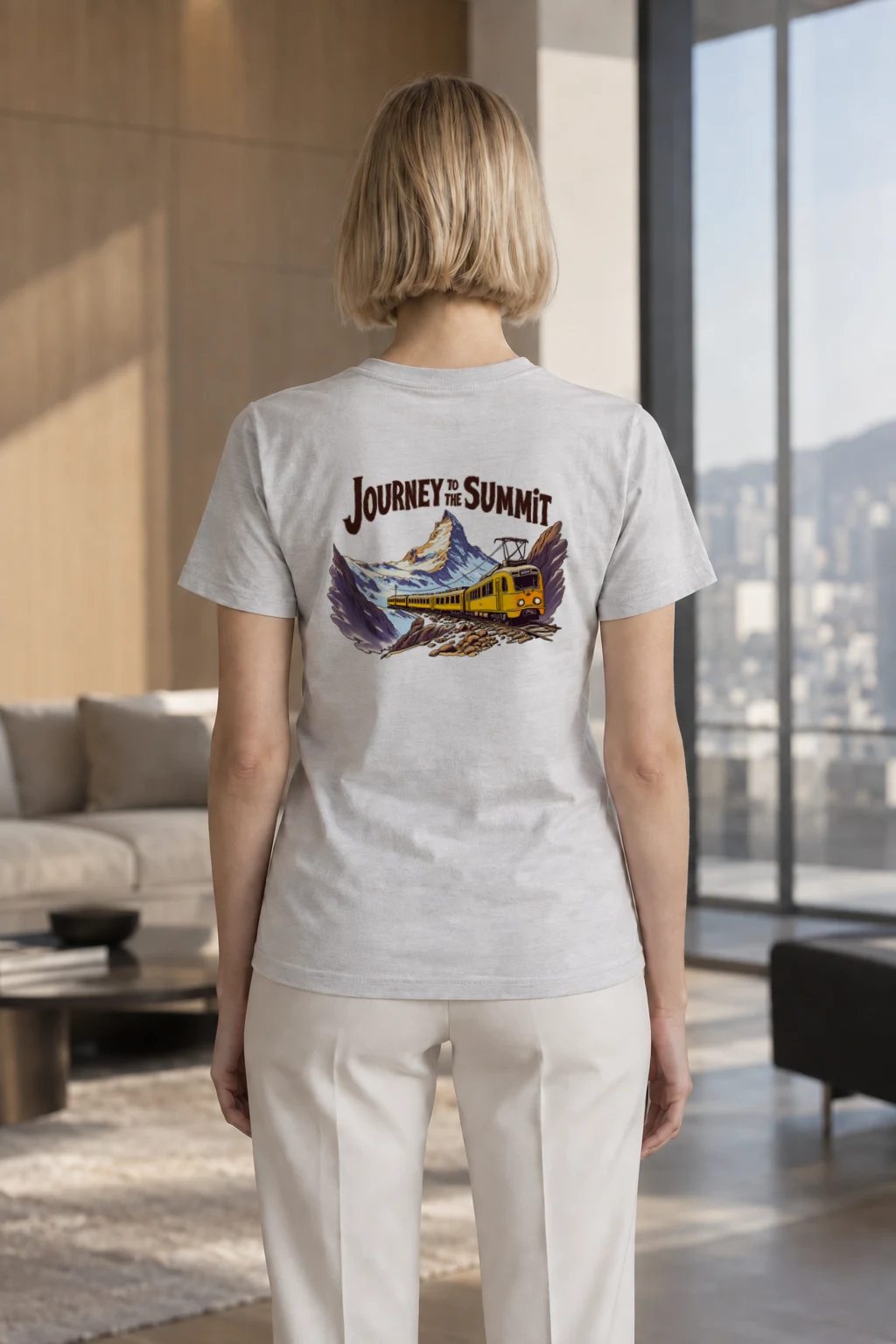 "Alpine Rail Flight" Heavyweight Unisex Crewneck T-shirt | Gildan 5000