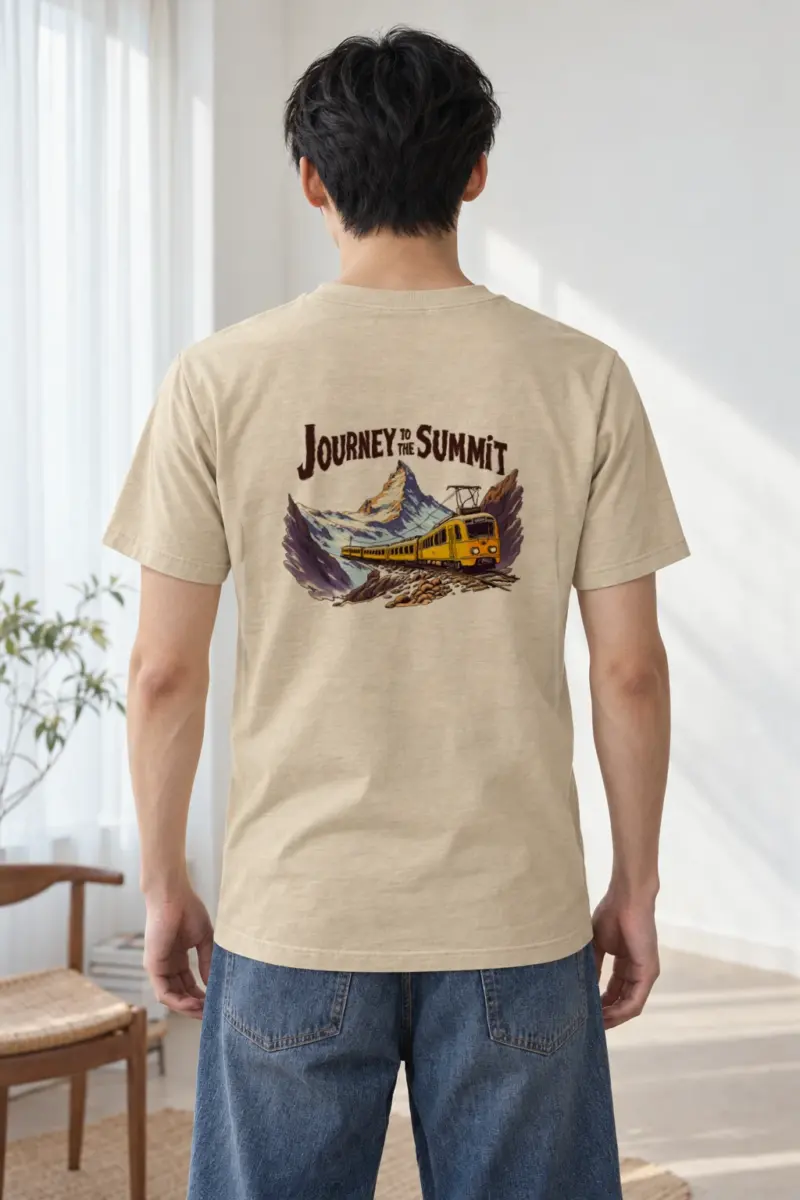 "Alpine Rail Flight" Heavyweight Unisex Crewneck T-shirt
