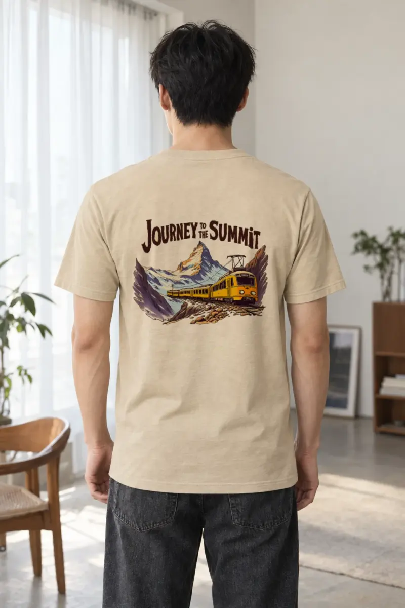 "Alpine Rail Flight" Heavyweight Unisex Crewneck T-shirt