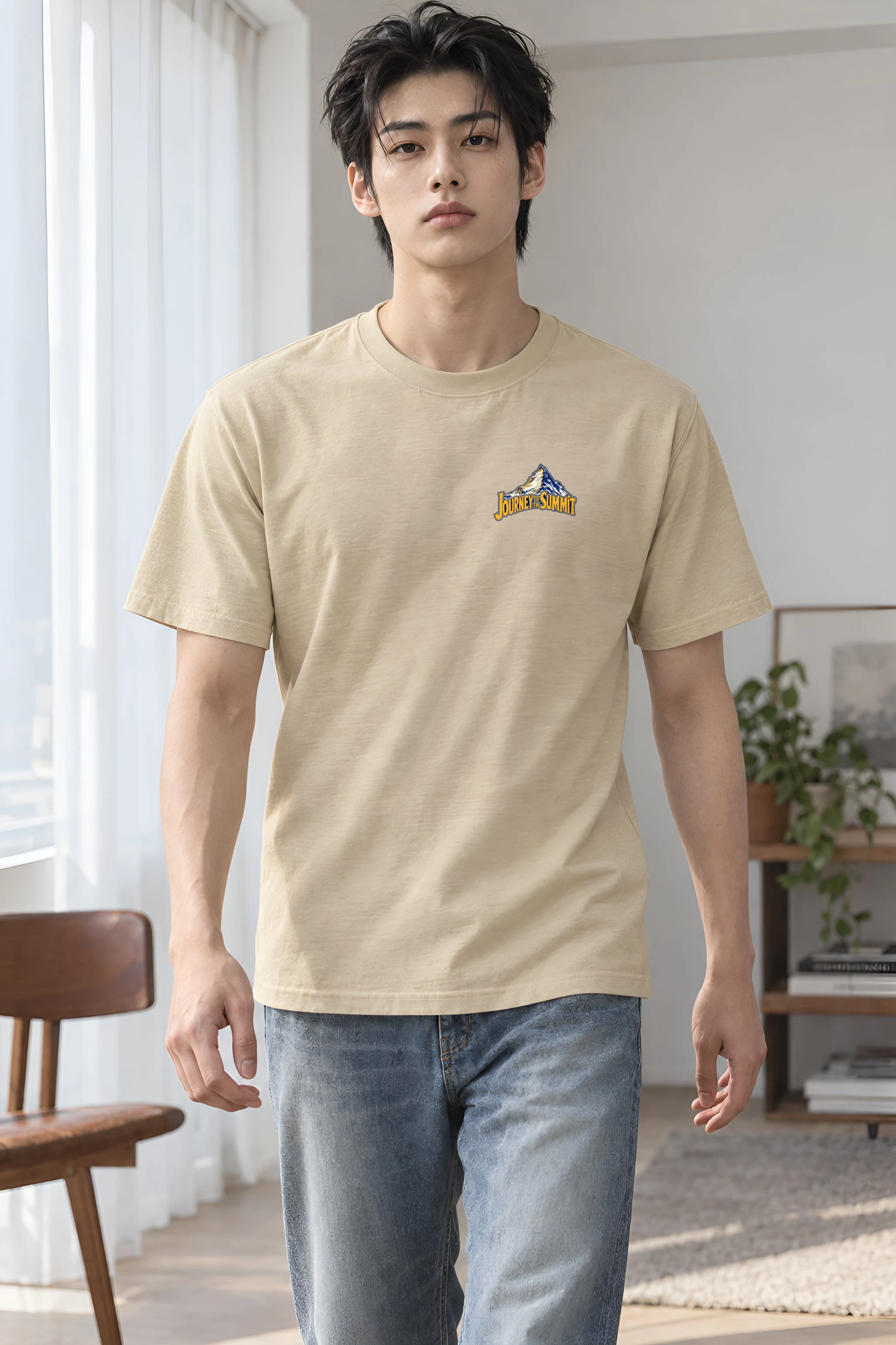 "Alpine Rail Flight" Heavyweight Unisex Crewneck T-shirt