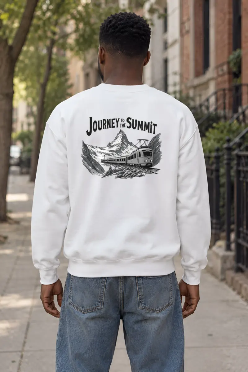 "Alpine Rail Reverie" Heavy Blend Unisex Crewneck Sweatshirt