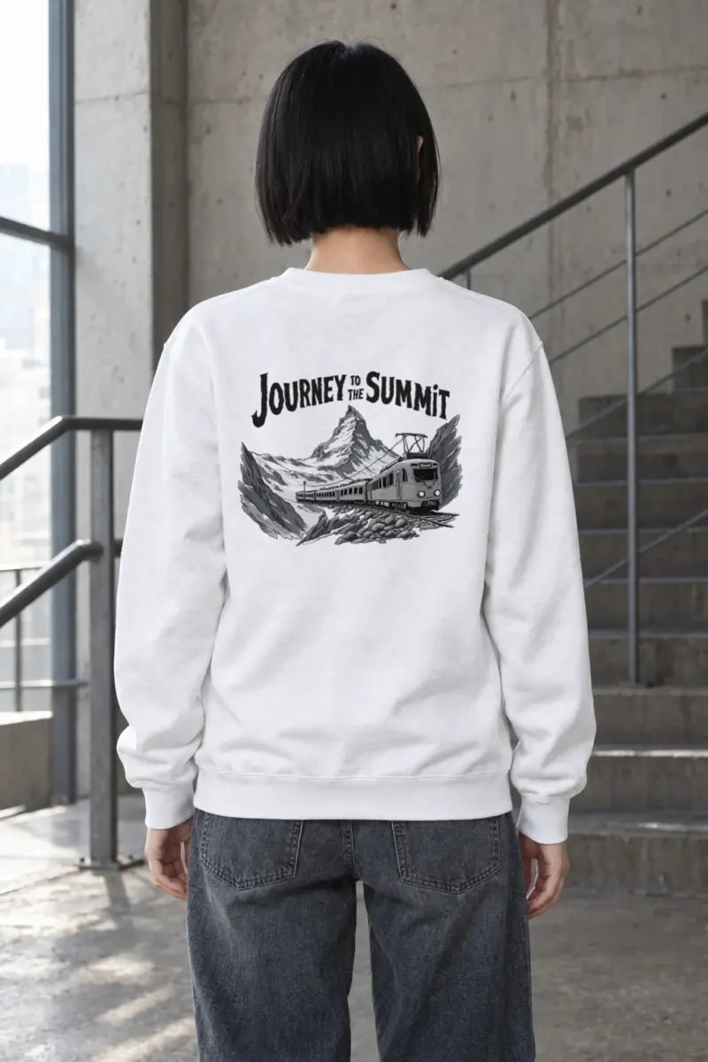 "Alpine Rail Reverie" Heavy Blend Unisex Crewneck Sweatshirt