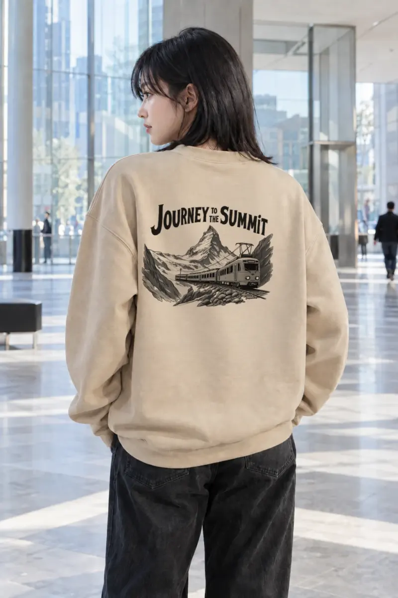 "Alpine Rail Reverie" Heavy Blend Unisex Crewneck Sweatshirt | Gildan 18000