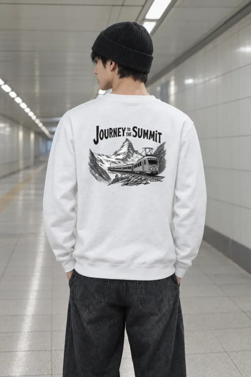 "Alpine Rail Reverie" Heavy Blend Unisex Crewneck Sweatshirt