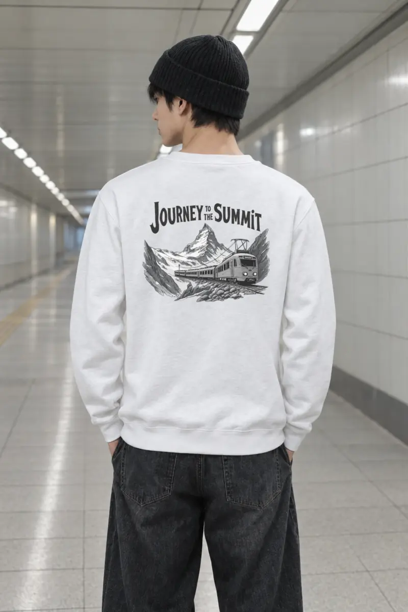 "Alpine Rail Reverie" Heavy Blend Unisex Crewneck Sweatshirt