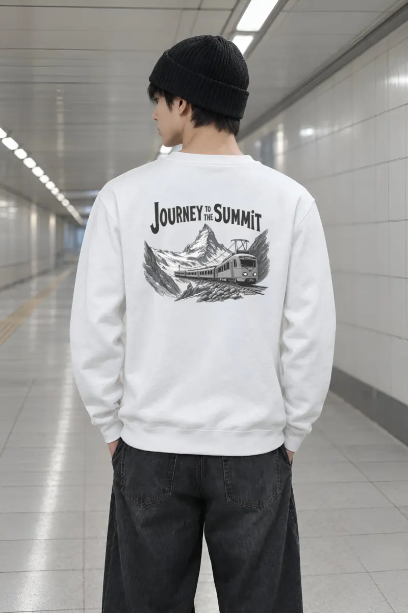 "Alpine Rail Reverie" Heavy Blend Unisex Crewneck Sweatshirt