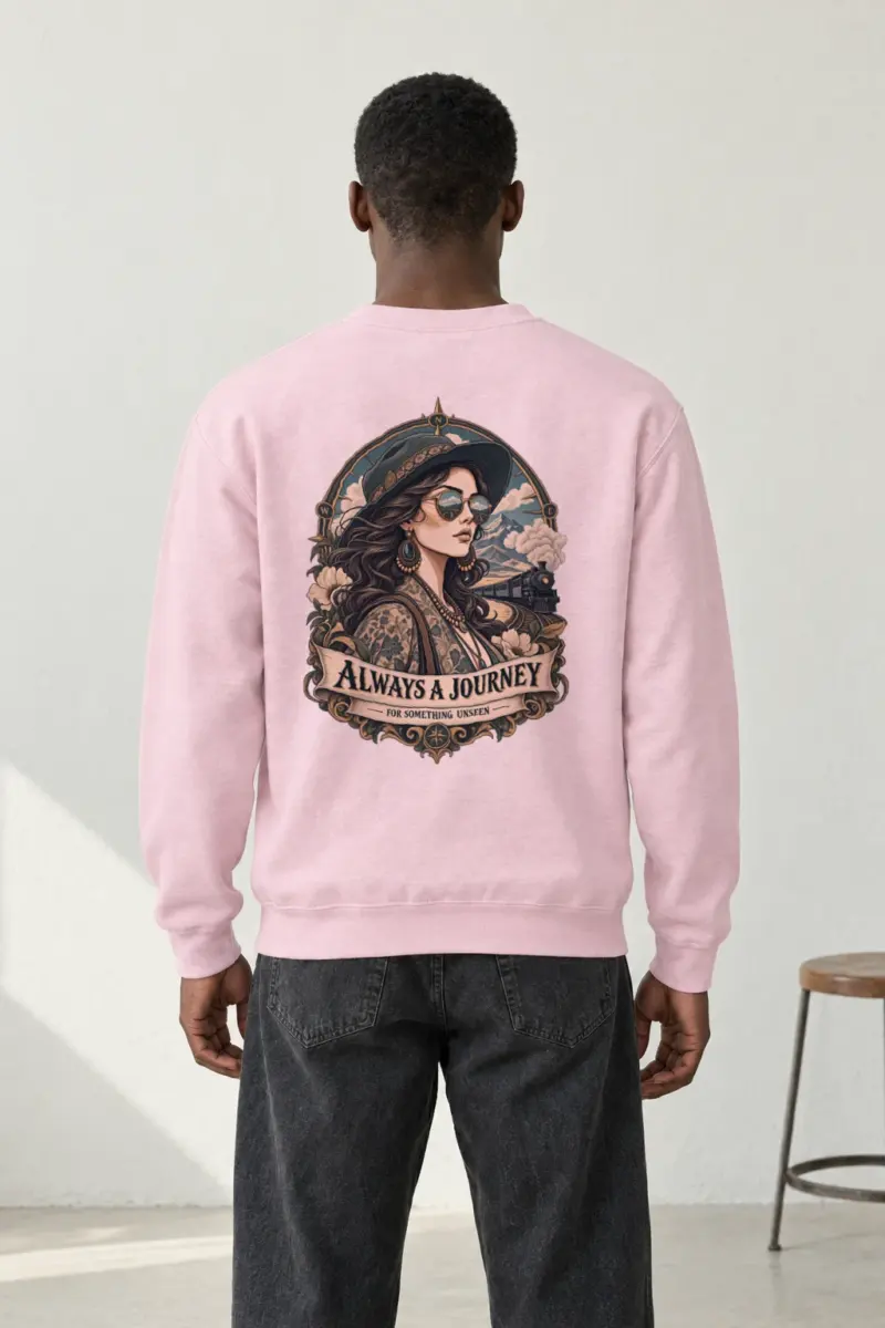 "Always A Journey" Heavy Blend Unisex Crewneck Sweatshirt | Gildan 18000
