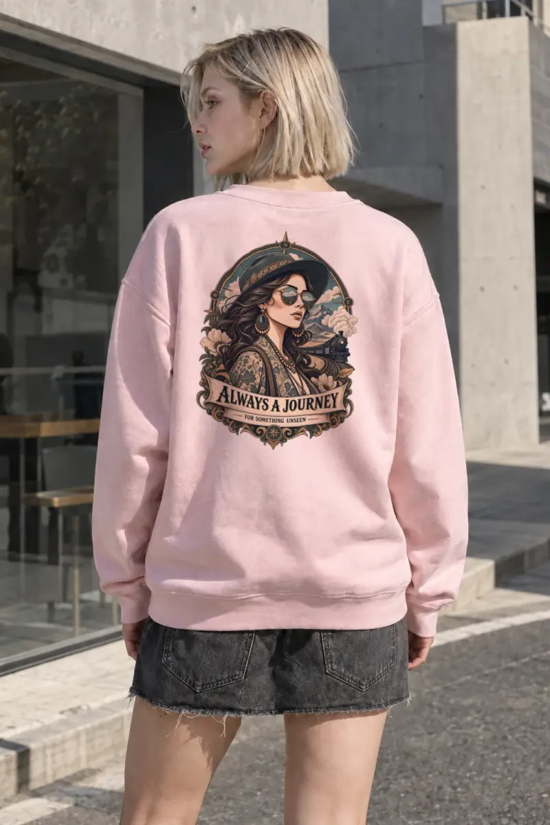 "Always A Journey" Heavy Blend Unisex Crewneck Sweatshirt | Gildan 18000
