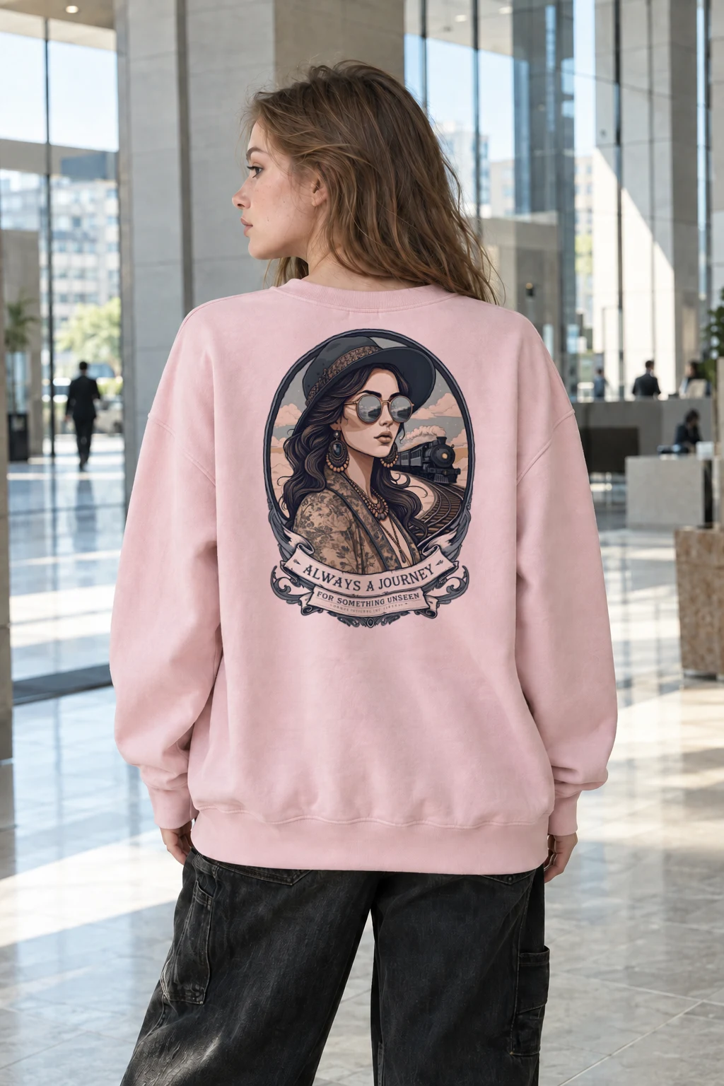 "Always A Journey" Heavy Blend Unisex Crewneck Sweatshirt | Gildan 18000