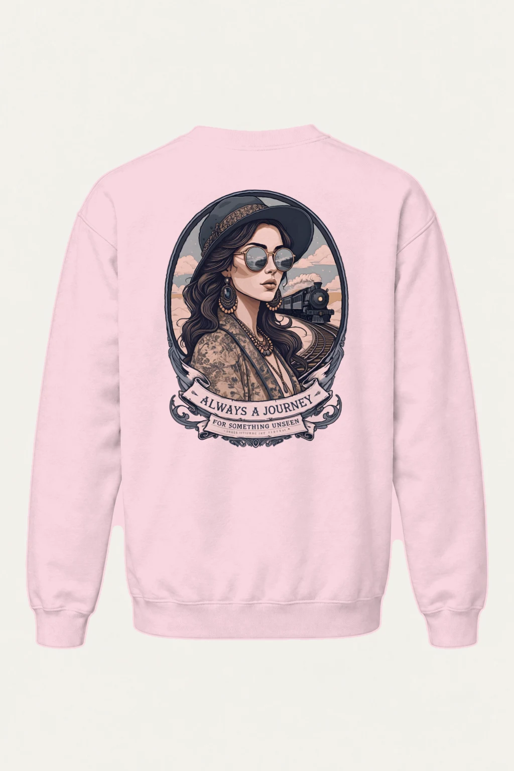 "Always A Journey" Heavy Blend Unisex Crewneck Sweatshirt | Gildan 18000