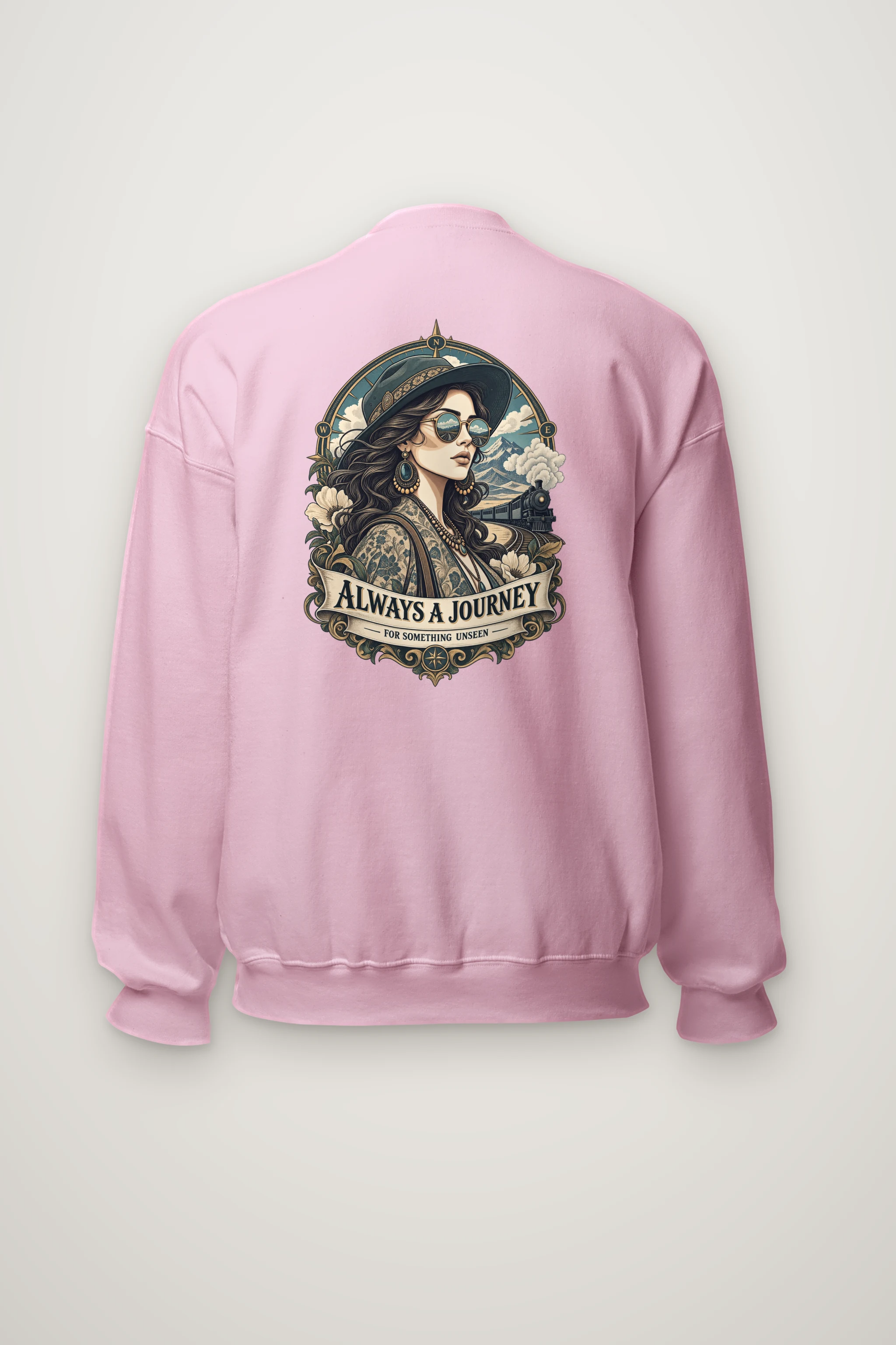 "Always A Journey" Heavy Blend Unisex Crewneck Sweatshirt