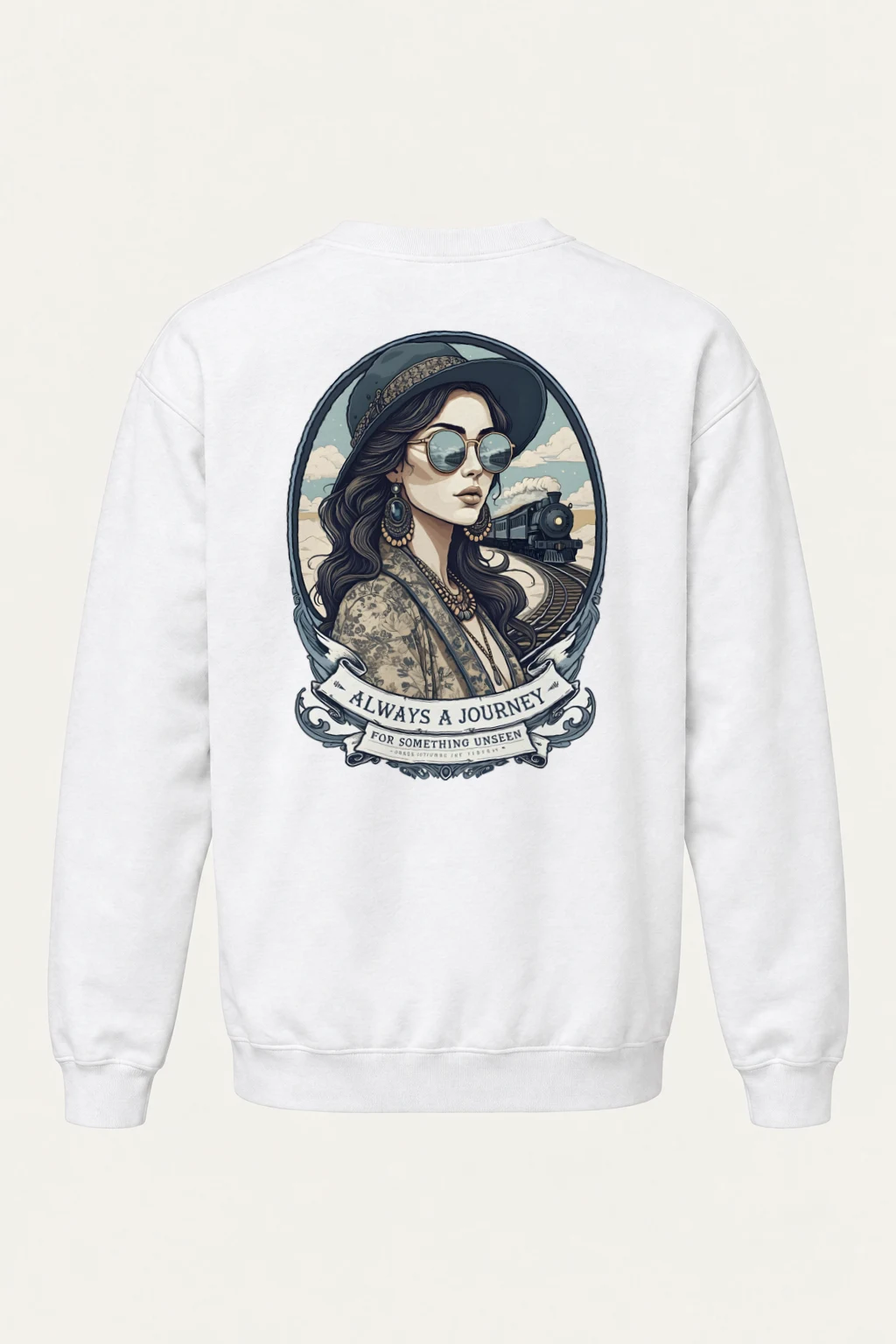 "Always A Journey" Heavy Blend Unisex Crewneck Sweatshirt | Gildan 18000