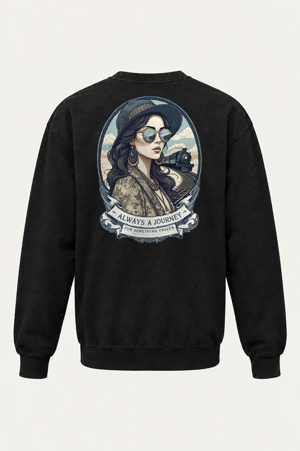 "Always A Journey" Heavy Blend Unisex Crewneck Sweatshirt | Gildan 18000