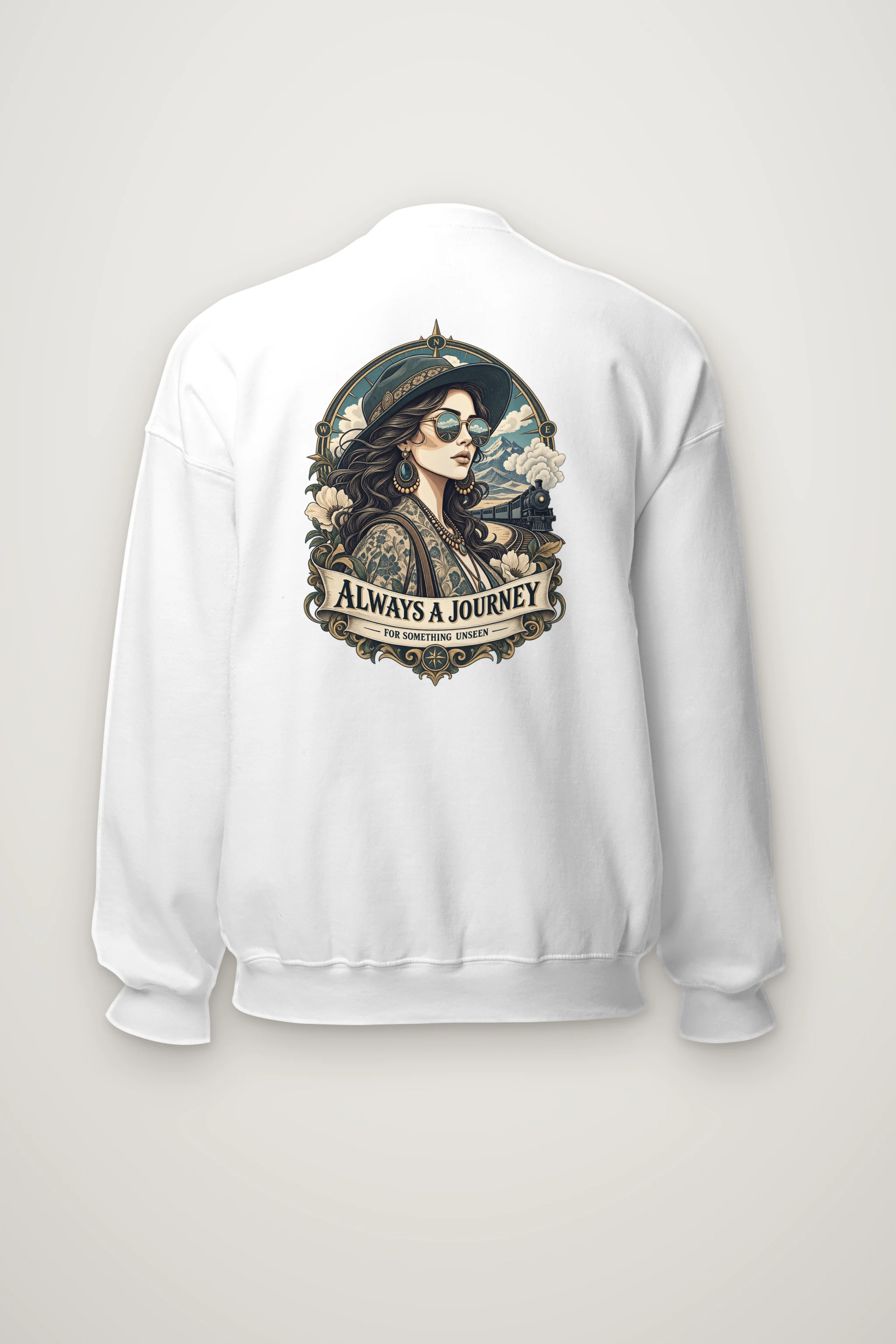 "Always A Journey" Heavy Blend Unisex Crewneck Sweatshirt