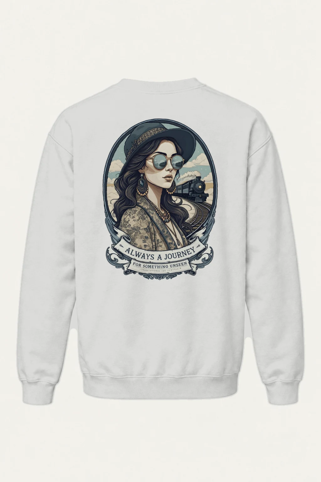 "Always A Journey" Heavy Blend Unisex Crewneck Sweatshirt | Gildan 18000