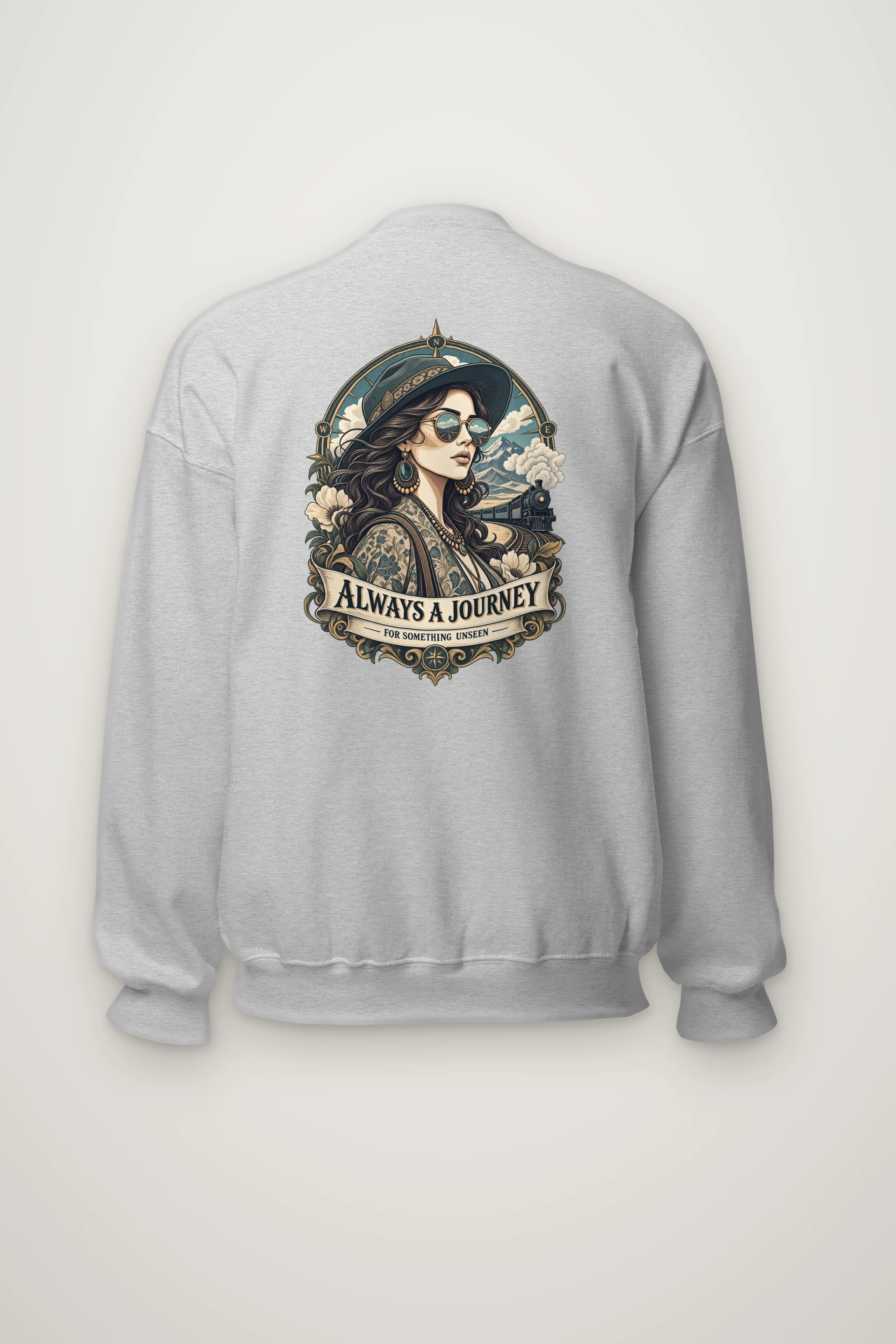 "Always A Journey" Heavy Blend Unisex Crewneck Sweatshirt