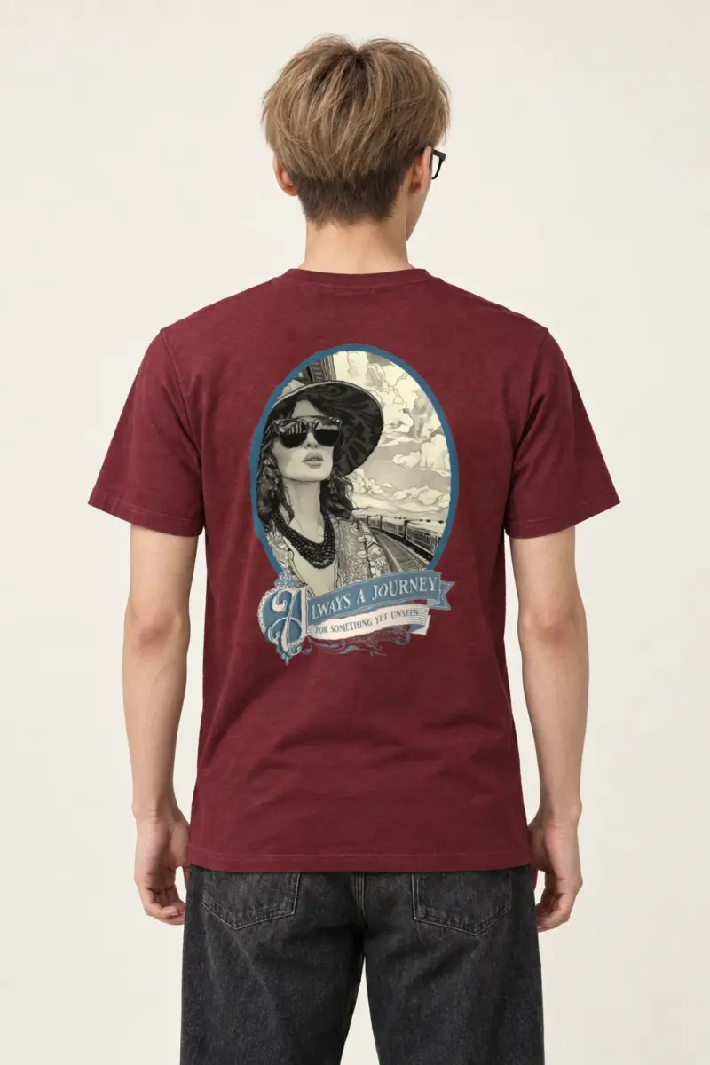 "Always A Journey" Heavyweight Unisex Crewneck T-shirt | Gildan 5000
