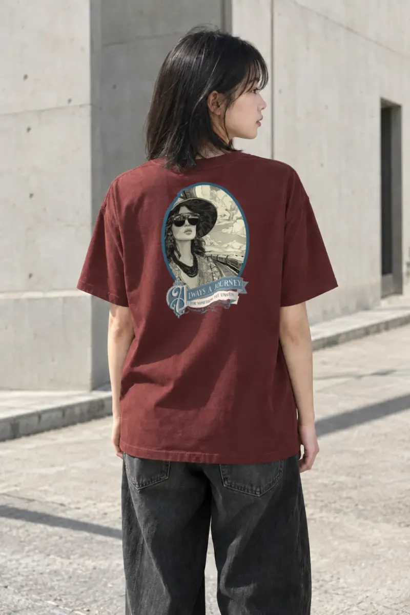 “Always A Journey” Heavyweight Unisex Crewneck T-shirt | Gildan 5000