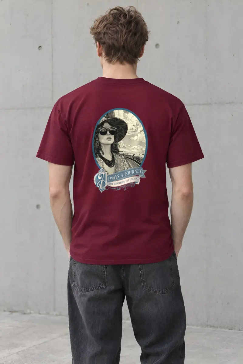 "Always A Journey" Heavyweight Unisex Crewneck T-shirt
