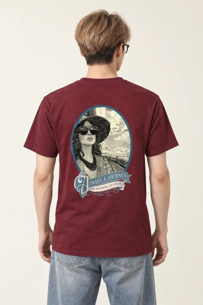 "Always A Journey" Heavyweight Unisex Crewneck T-shirt