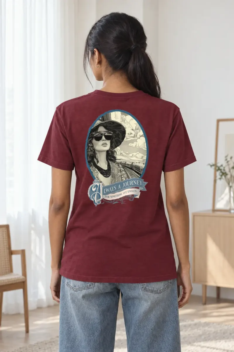 "Always A Journey" Heavyweight Unisex Crewneck T-shirt | Gildan 5000
