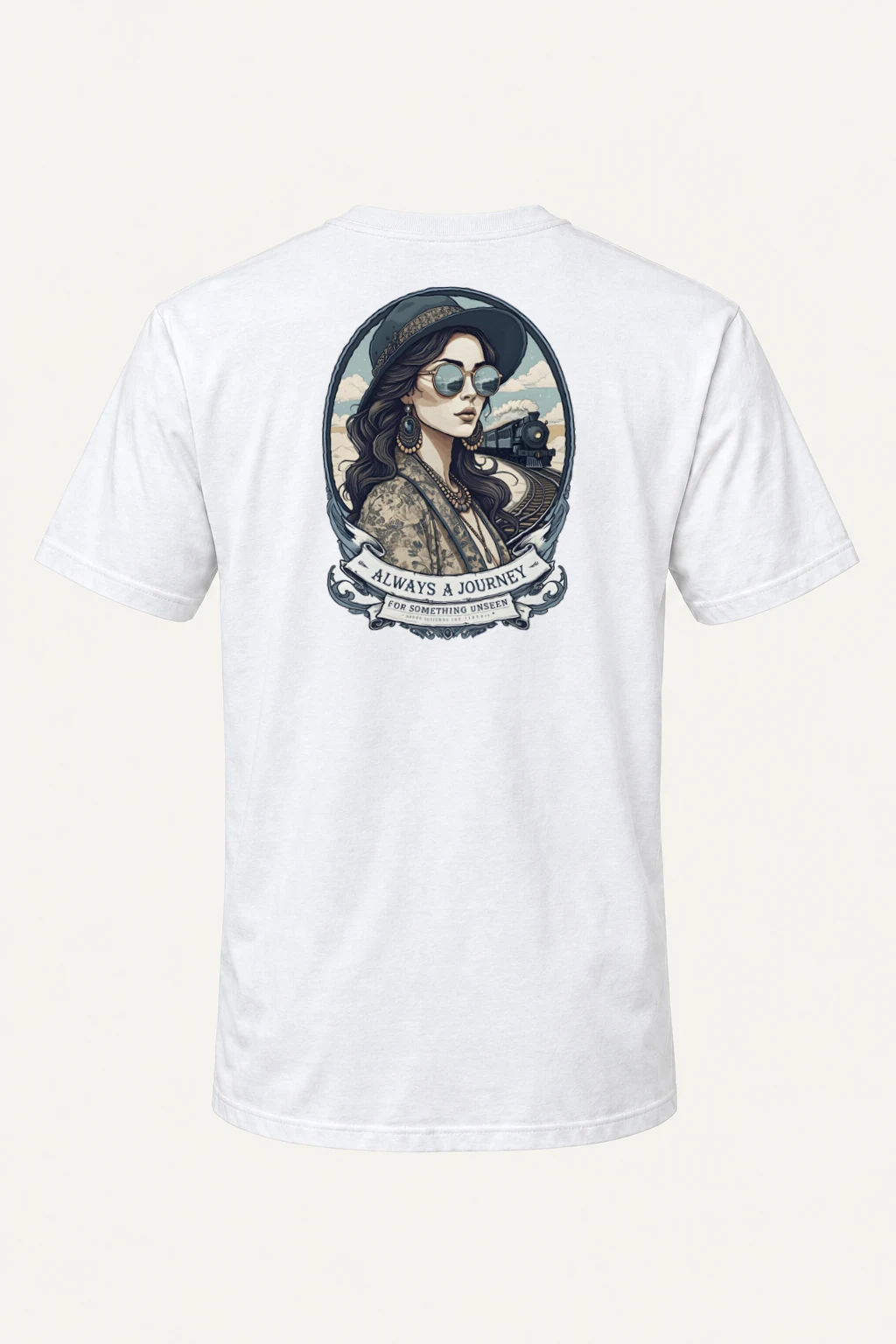"Always A Journey" Heavyweight Unisex Crewneck T-shirt | Gildan 5000